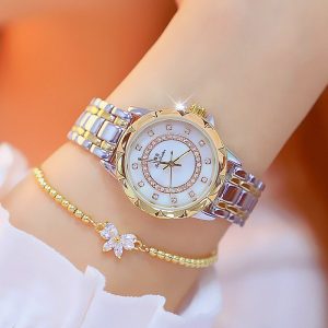 Luxury Brand Diamond Women Watch 2022 Rhinestone Elegant Ladies Watches Rose Gold Clock Wrist Watches For 1