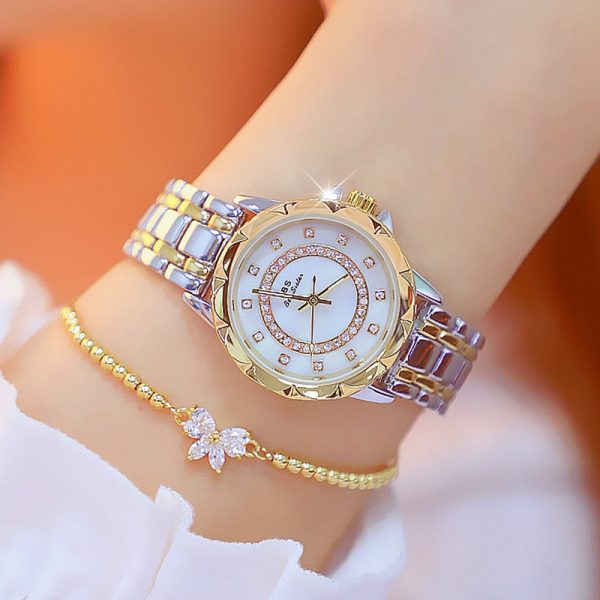 Luxury Brand Diamond Women Watch 2022 Rhinestone Elegant Ladies Watches Rose Gold Clock Wrist Watches For 1