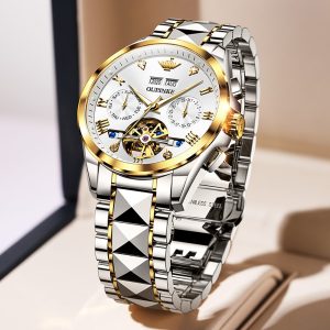 New Luxury Men Automatic Mechanical Wristwatch Tungsten Steel Watch Top Brand Sapphire Glass Men Watches reloj 1