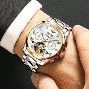 New Luxury Men Automatic Mechanical Wristwatch Tungsten Steel Watch Top Brand Sapphire Glass Men Watches reloj 3