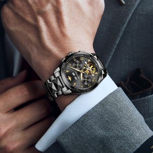 OUPINKE Luxury Automatic Watches for Men Mechanical Sapphire Crystal Waterproof Hollow Tourbillon Wristwatch Top Brand Clock 4