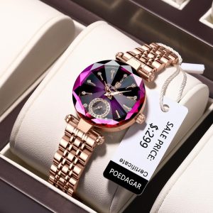 Watch for Women Luxury Jewelry Design Rose Gold Steel Quartz Wristwatches Waterproof Fashion Ladies Watches 5