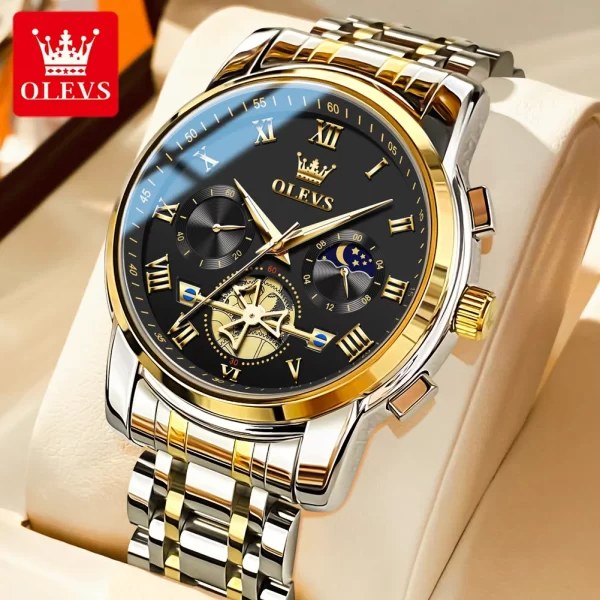 OLEVS Top Brand Men s Watches Classic Roman Scale Dial Luxury Wrist Watch for Man Original 1