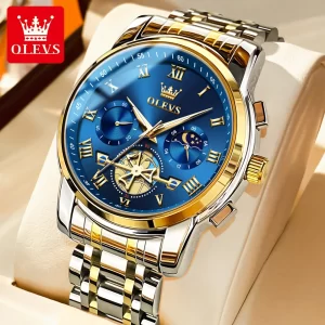 OLEVS Top Brand Men s Watches Classic Roman Scale Dial Luxury Wrist Watch for Man Original